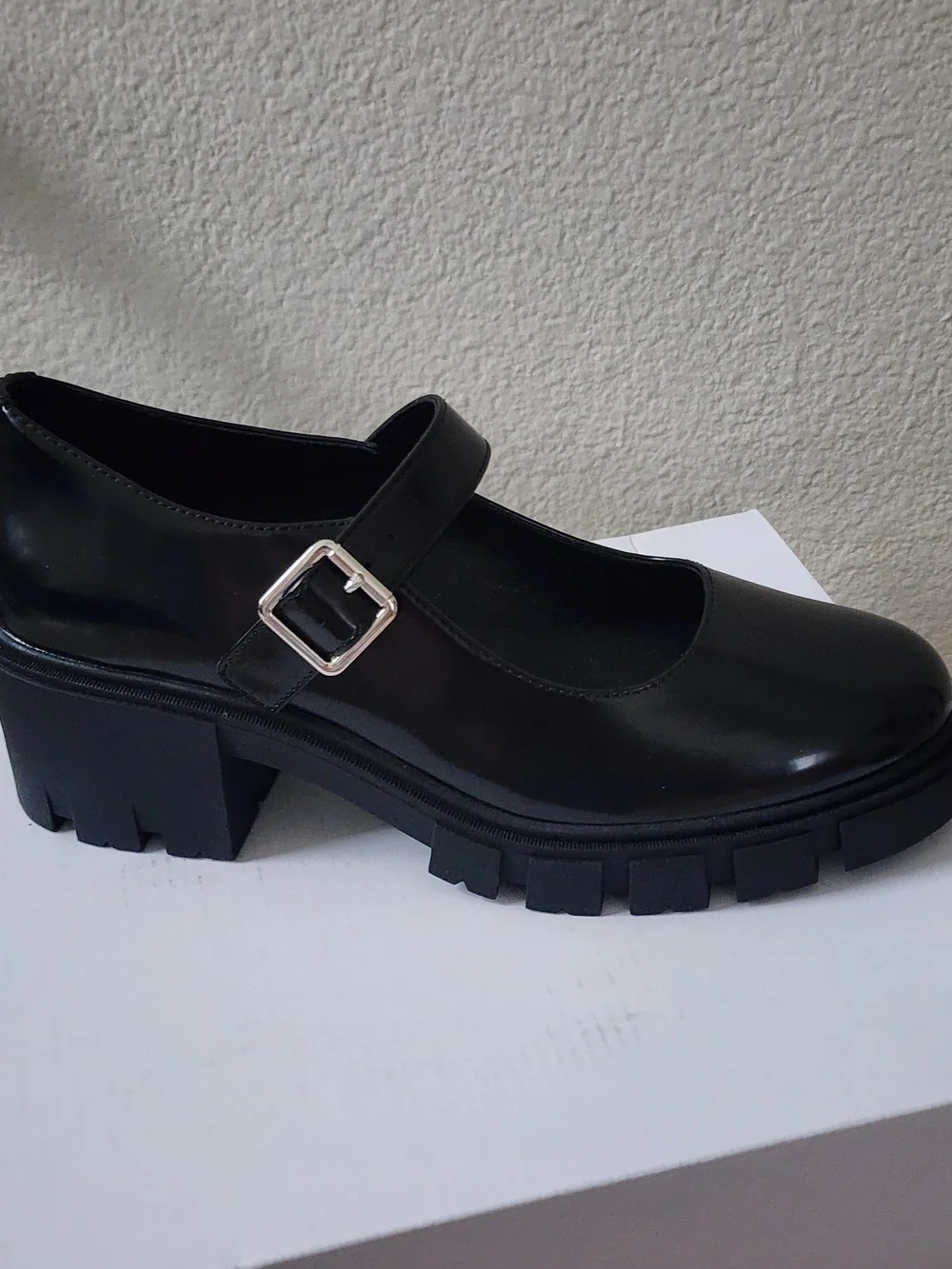 LIMELIGHT Marco Black Mary Jane Lug Sole Platform Shoes Women's Size 9.5